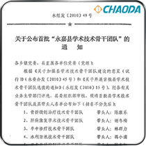 永嘉县工业学术技术骨干团队