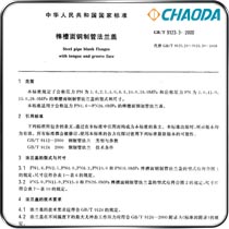 GB/T 9123.3-2000榫槽面钢制管法兰盖