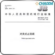 JB/T 8937-2010对夹式止回阀