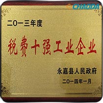 永嘉县税费十强工业企业
