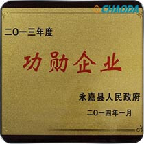 永嘉县2013年度功勋企业